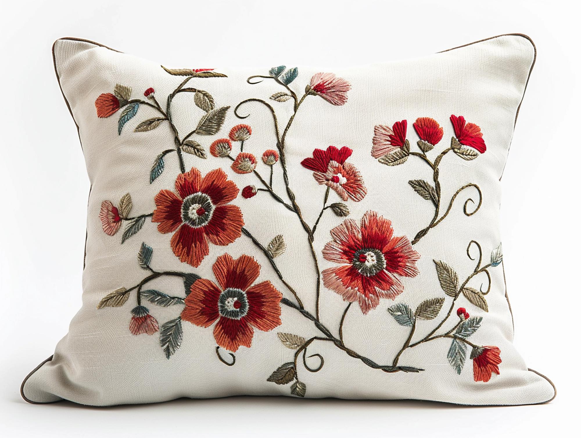 hand-stitched cushion detail